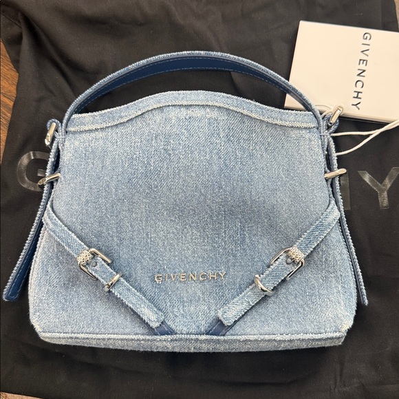 Givenchy Nano Voyou Tote Bag in Medium Blue Denim NWT - Picture 10 of 13